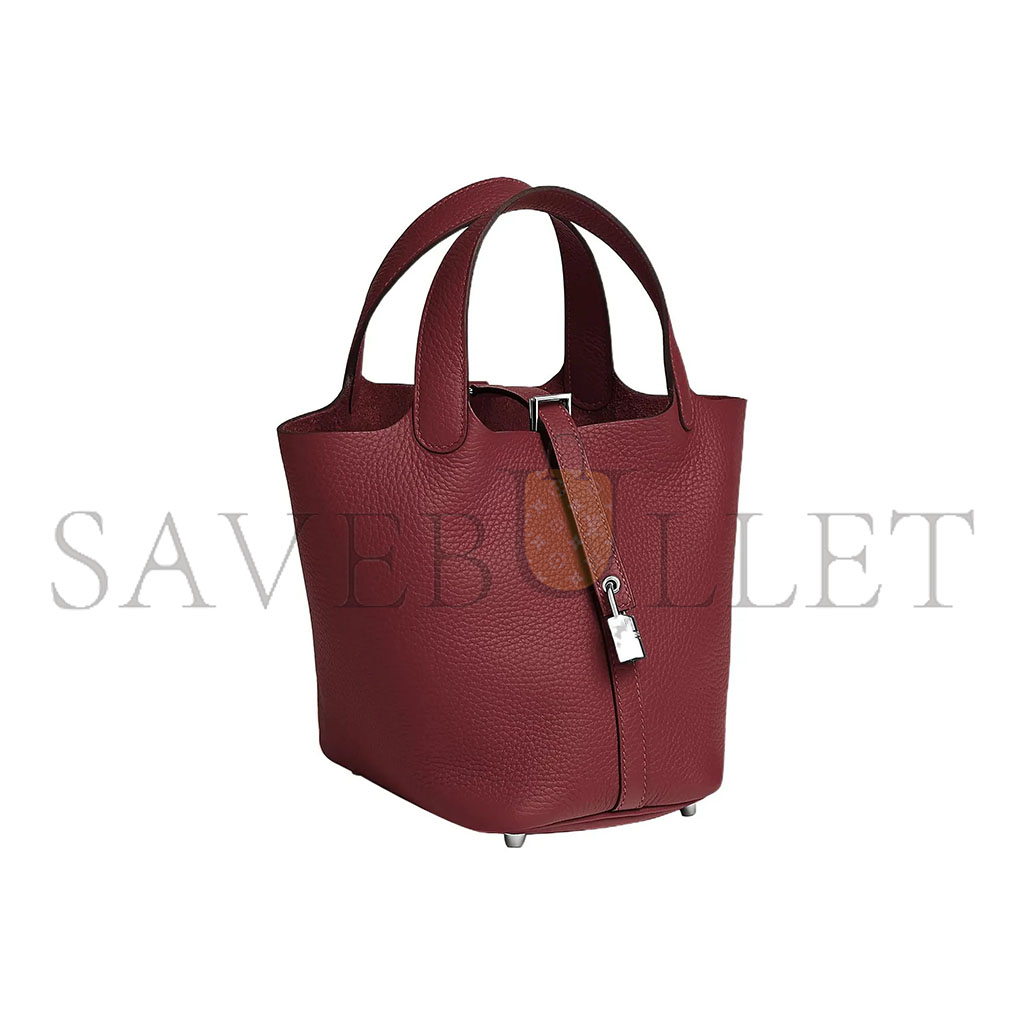 H**mes picotin lock 18 taurillon clemence h056289ck55 (18*18*13cm)
